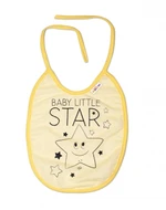 Nepromokavý bryndáček Baby Nellys velký Baby Little Star, 24 x 23 cm - žlutá