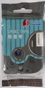 Samolepicí páska Supvan L-111E, 6mm x 8m, čierna tlač / priehľadný podklad, laminovaná