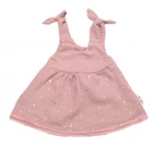 Baby Nellys Letní lehoučké mušelínové šaty Summer Stars - pudrové, vel. 80-86 (12-18m)