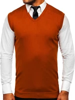 Oranžový pánský svetr bez rukávů Bolf 2500