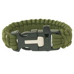 Yate HIGHLANDER Paracord Náramek olivová Křesadlo, píšťalka