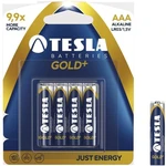 Alkáli micro ceruzaelem AAA(LR03), TESLA GOLD+, 4 db