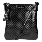 Wojas Lakovaná Crossbody Dámská Kabelka Z Černé Kůže