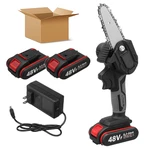 21V 4" Rechargeable Electric Chain Saw Cordless Portable Woodworking Wood Cutter