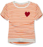 Pruhované tričko oranžová/biela