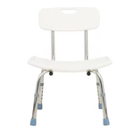 Adjustable Safety Shower Chair Seat Bench with Removable Back Bathtub Bath Chair for Elderly Tool-Free Assembly