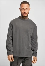 Pigment-dyed pocket basket with long sleeves