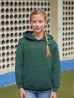 Bottle green children's sweatshirt Classic kangaroo Fruit of the Loom Bottle green children's sweatshirt Classic kangaroo Fruit of the Loom