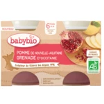 BABYBIO Jablko s granátovým jabĺčkom 2 x 130 g
