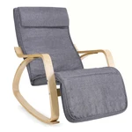 Boxxx RELAXAČNÍ KŘESLO, dřevo, textil, šedá