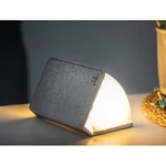 Szara lampa stołowa LED z tekstylnym kloszem (wysokość 2,5 cm) Booklight – Gingko