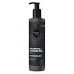 ORGANIC SHOP Sprchový gél a šampón 2 v 1 Blackwood a mäta 280 ml, poškodený obal
