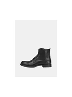 Black Men's Leather Ankle Boots Jack &amp; Jones Russel