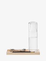 Set carafă și pahar pe tavă de lemn, Plateau, 28 cm - LSA international