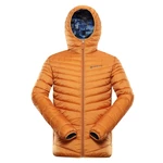 Brown men's reversible winter quilted jacket ALPINE PRO EROM