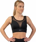 Nebbia Black Mesh Design Sports Bra "Breathe" Black S Fitness spodní prádlo