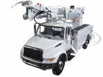 International DuraStar Truck with Digger Derrick Body "Altec" White 1/34 Diecast Model by First Gear