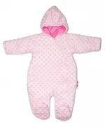 Baby Nellys Kombinézka/overálek Minky, zateplená - růžová, vel. 74 (6-9m)