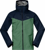 Bergans Skar Light 3L Shell Jacket Men Dark Jade Green/Navy Blue L Giacca outdoor