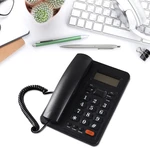 Desktop Corded Telephone Caller Display Screen Fixed Landline Adjustable Volume Hold on Music for Office and Hotel