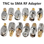 JXRF connector 2pcs RF coaxial coax adapter TNC Male Female Jack to SMA Male Plug Straight RP TNC connector to RP SMA Connector