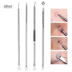 4 PCS Acne Blackhead Comedone Black Spot Pimple Blemish Remover Skin Care Women Beauty Acne Treatment Pore Cleanser Needle Hook