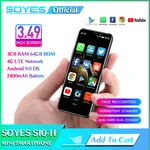 Original SOYES S10-H Mini Mobile Phone 3.5'' Screen 4G LTE 3GB RAM 64GB ROM Android 9.0 Face ID Unlock Smart Telefone Celulares
