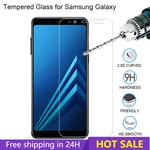 9H HD Tempered Glass for Samsung Galaxy A3 A7 2016 A5 2017 A6 Plus Not Full Cover Screen Protector Glass on Samsung A8 Plus 2018