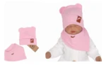 Z&Z Dvouvrstvá žebrovaná čepička s oušky + šátek, růžová, vel. 80-86 (12-18m) Z&Z Dvouvrstvá žebrovaná čepička s oušky + šátek, růžová, vel. 80-86 (12-18m)