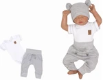 Z&Z 2-dílná soupravička, body kr.rukáv, tepláčky se šňůrkou, bílá/šedá, vel. 62 (2-3m) Z&Z 2-dílná soupravička, body kr.rukáv, tepláčky se šňůrkou, bílá/šedá, vel. 62 (2-3m)
