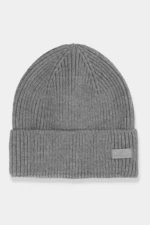 Men's winter hat with 4F logo grey