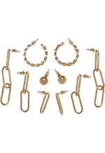 Assorted Chain Earrings 5-Pack Gold