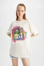 DEFACTO Coool Rick and Morty Licensed Oversize Fit Crew Neck Printed Short Sleeve T-Shirt