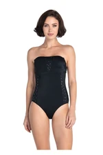 Dagi Women's Black Drop-Patterned Swimsuit