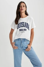 DEFACTO Regular Fit Crew Neck Printed Short Sleeve T-Shirt