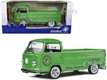 1968 Volkswagen T2 Pickup Truck Green Metallic "Rooster Speed Motorcycle" 1/18 Diecast Model Car by Solido