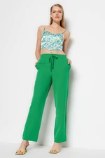 Trendyol Green Woven Tie Trousers