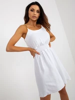 White casual minidress with straps