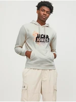 Cream men's hoodie Jack & Jones Map - Men's