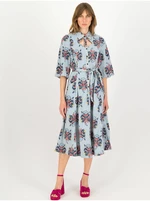 Blue and white women's striped shirt midi dress Blutsgeschwister - Women Blue and white women's striped shirt midi dress Blutsgeschwister - Women