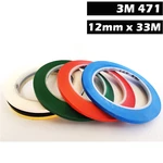 12mmx33M 3M 471 Vinyl Tape Excellent Holding for Floor Marking, Paint masking, Motor Car Surface protection 1/2"x36yd