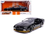 1985 Chevrolet Camaro Z28 Black Metallic with Gold Stripes "Bigtime Muscle" 1/24 Diecast Model Car by Jada