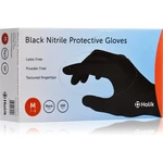 Holík Nitril Black nitrilové nepudrované ochranné rukavice velikost M 2x50 ks