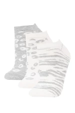DEFACTO Dámske 3-balenie bavlnených ponožiek do členkových topánok