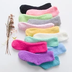 10 PCS=5Pairs/Lot High Fashion Cute Socks Women Bed Socks Pure Colorful Fluffy Warm Winter Kids Gift Soft Floor Home Sleep Socks