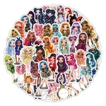 10/51PCS Cartoon Purple Cartoon Rainbow Doll Stickers Decals for Laptop Luggage Guitar Skateboard Car Stickers Kids Toy
