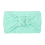 Summer New Style Children's Headgear Baby Solid Color Nylon Knotted Broad-brimmed Headband Double-layer Knotted Headband