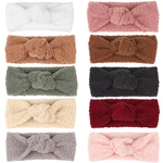 Baby Head Bands Teddy Fabric Headband Girl Hairband Knot Top Turban Children Hair Accessories Newborn Autumn Winter Headwrap