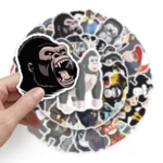 10/50Pcs Cartoon Gorilla Chimpanzee Stickers For Scrapbook Stationery Luggage Skateboard Vintage Animal Sticker Pack Craft