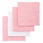 T-TOMI BIO Bamboo Baby Washcloths hubka na umývanie Pink 25 x 25 cm 4 ks